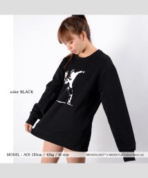 1111clothing(ワンフォークロージング)/バンクシー ファッション トレーナー メンズ トレーナー レディース Banksy 正規ライセンス スウェット スエット トップス 長袖 韓国 ファッション 春/ブラック