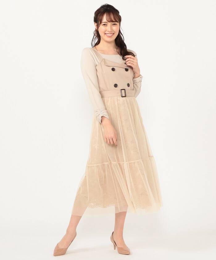 ブランド雑貨総合 Tvドラマ着用 レッセパッセ ワンピース 新品 ひざ丈ワンピース