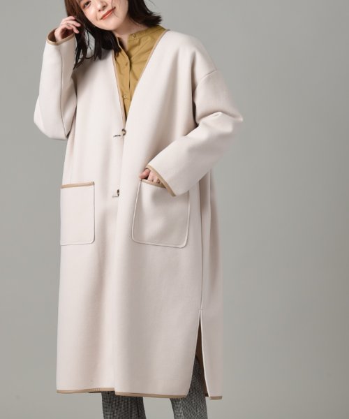 セール ｔｒカットメルトン合皮パイピングライナー付きコート インタープラネット Interplanet Magaseek