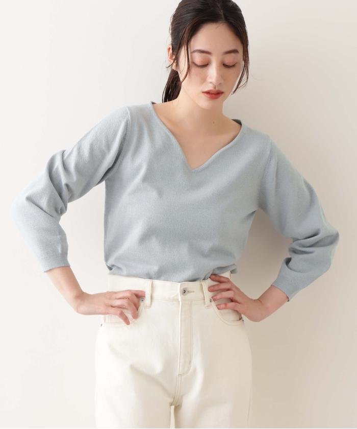 洗える ニュアンスネックニット ナチュラルビューティーベーシック Natural Beauty Basic Magaseek 洗える ニュアンスネックニット ナチュラルビューティーベーシック Natural Beauty Basic Magaseek
