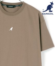 LAZAR(ラザル)/【Lazar】KANGOL/カンゴール オーバーサイズ ロゴ 刺繍 バックプリント Tシャツ/キャメル