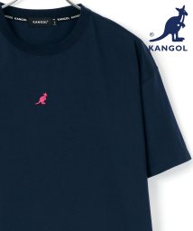 LAZAR(ラザル)/【Lazar】KANGOL/カンゴール オーバーサイズ ロゴ 刺繍 バックプリント Tシャツ/ネイビー