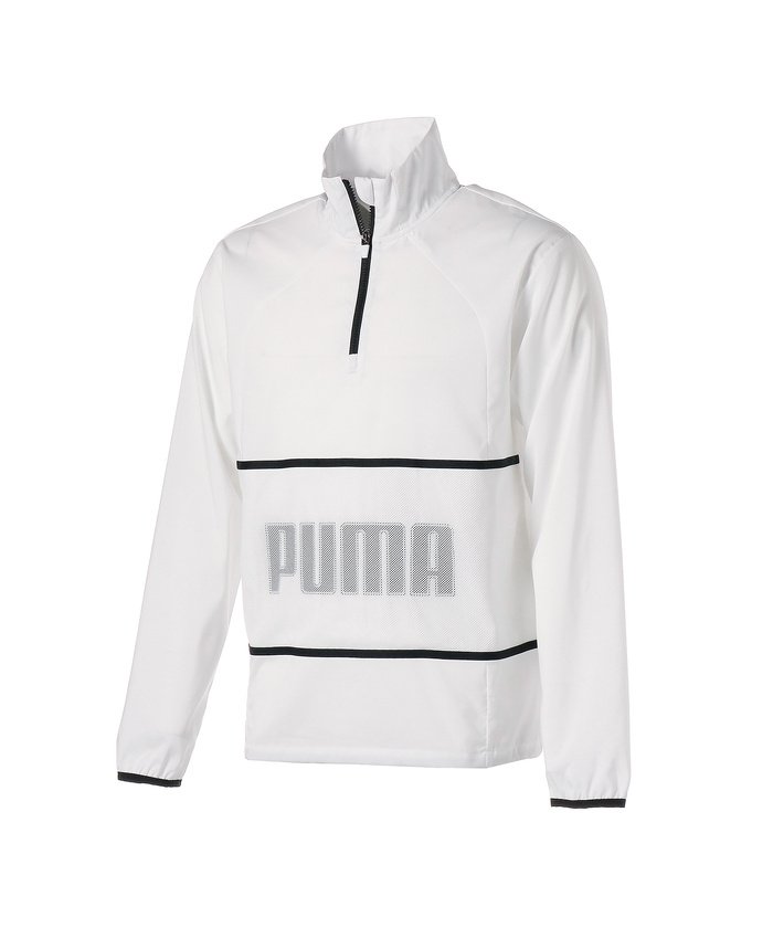 60%OFF！＜マガシーク＞ プーマ トレーニング グラフィック ウーブン ハーフジップ ジャケット メンズ PUMAWHITE L PUMA】 タイムセール開催中】