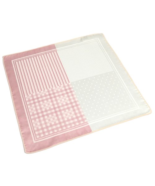 TOKYO SHIRTS(TOKYO SHIRTS)/ポケットチーフ 絹100% ピンク系 4面異柄 ビジネス フォーマル/ピンク・レッド