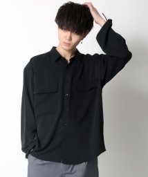 SITRY(SITRY)/【SITRY】オーバーサイズ 袖コード付き CPOシャツジャケット/ブラック