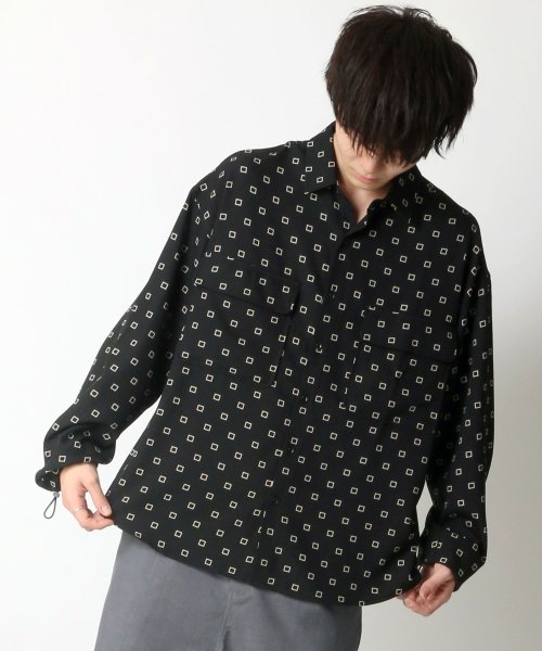 SITRY(SITRY)/【SITRY】オーバーサイズ 袖コード付き CPOシャツジャケット/柄F