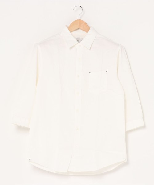 SITRY(SITRY)/【SITRY】コットンパナマ レギュラーカラーシャツ/7分袖/ホワイト