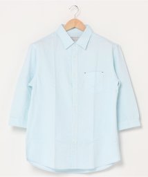 SITRY(SITRY)/【SITRY】コットンパナマ レギュラーカラーシャツ/7分袖/ライトグリーン