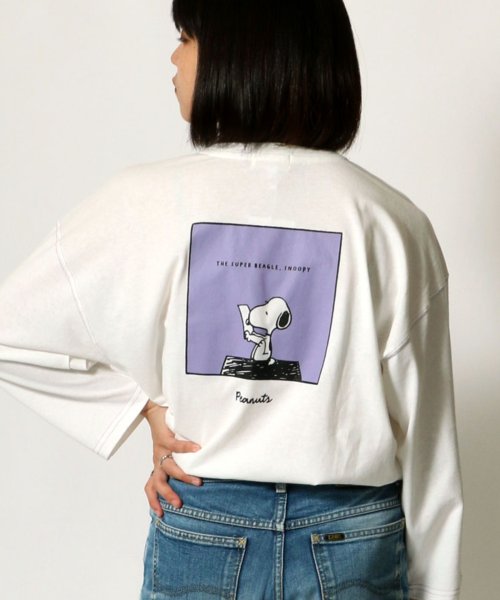 salong hameu(salong hameu)/【Salong hameu】PEANUTS◆スヌーピー イラストバックプリント長袖Tシャツ/ホワイト