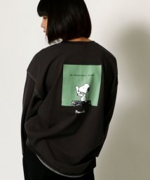 salong hameu(salong hameu)/【Salong hameu】PEANUTS◆スヌーピー イラストバックプリント長袖Tシャツ/チャコール