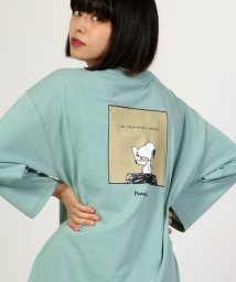 salong hameu(salong hameu)/【Salong hameu】PEANUTS◆スヌーピー イラストバックプリント長袖Tシャツ/ライトグリーン