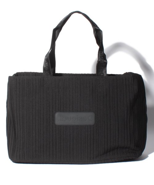 Desigual(デシグアル)/ショルダーバッグ DUFFLE BAG PLEATS BLACK/ブラック系