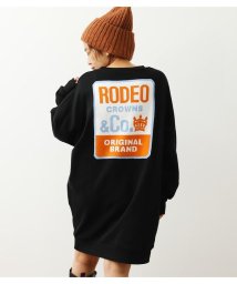 RODEO CROWNS WIDE BOWL(ロデオクラウンズワイドボウル)/ジャガードパッチBYワンピース/BLK