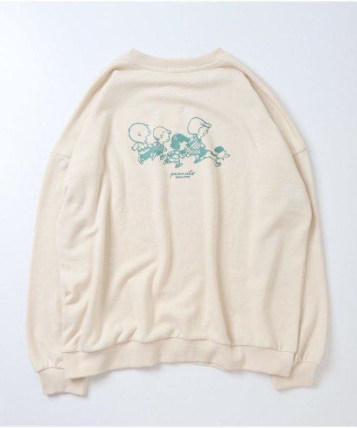 Salong Hameu Peanuts スヌーピーバックプリントフロント刺繍スウェットトレーナー Salong Hameu Salong Hameu Magaseek