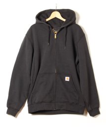 Carhartt(カーハート)/carhartt/カーハート 裏起毛 ミッドウェイト フルジップパーカー HOODED/ブラック