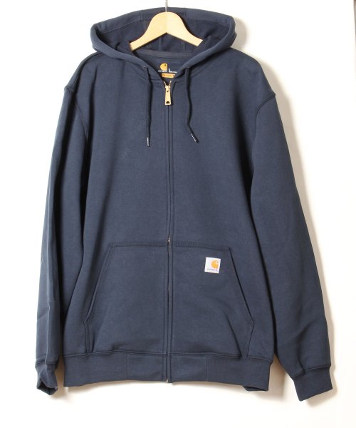 Carhartt(カーハート)/carhartt/カーハート 裏起毛 ミッドウェイト フルジップパーカー HOODED/ネイビー