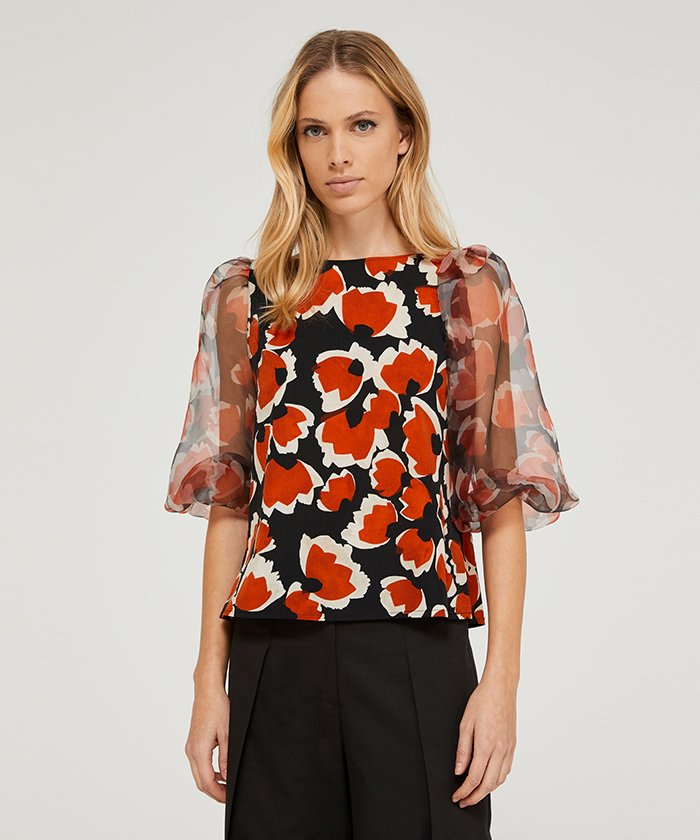 プリントバルーンスリーブトップス シスレー レディス Sisley Magaseek