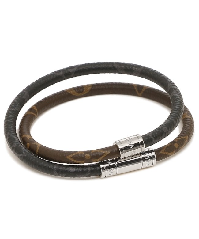 ルイヴィトン ブレスレット アクセサリー バングル ブラスレ キープイット ブラウン ブラック シルバー メンズ Louis Vuitton M6555e ルイ ヴィトン Louis Vuitton Magaseek