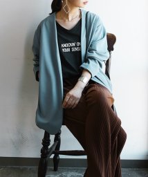 and it_(アンドイット)/【and it_】ノーカラージャケット【M－L】レディース 春夏秋冬 ジャケット モカベージュ ダークミント ブルーグレー グレー ブラック アウター フォーマ/グレー