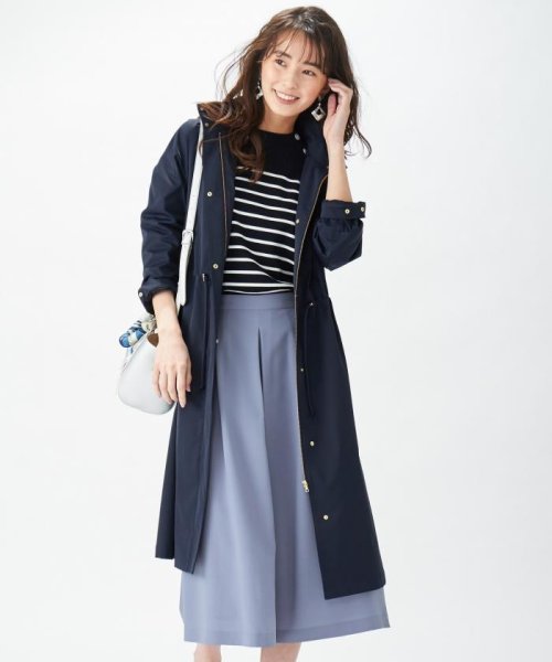 J.PRESS LADIES（LARGE SIZE）(J．プレス　レディス（大きいサイズ）)/【洗える】ソロテックスドライツイル フーデッドコート/ネイビー系