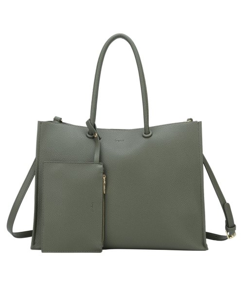 アングリッド Ungrid バッグ トートバッグ レディース ポーチ付 軽量 Large Tote Bag ブラック アイボリー ベージュ カーキ キャメル ダ アングリッド Ungrid Magaseek
