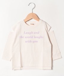 petit main(プティマイン)/USAコットン 袖スリットTシャツ/生成り