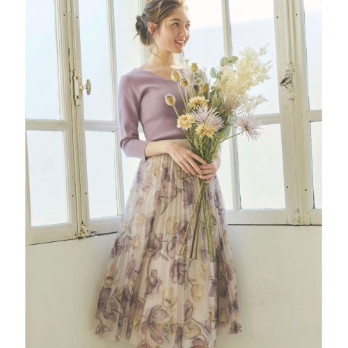 セール ニット 花柄チュールスカートセット ノエラ Noela Magaseek