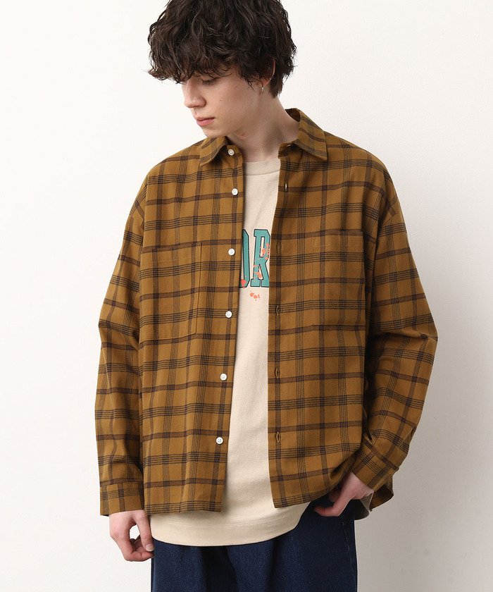 セール Wポケットリラックスチェックシャツ 503818506 ジュンレッド Junred Magaseek