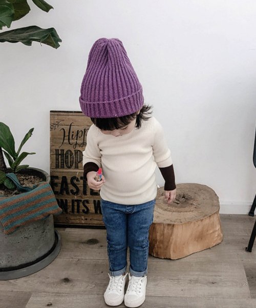 セール ニットキャップ ニット帽 男の子 女の子 防寒 帽子 キッズ おしゃれ 子供帽子 シンプル おしゃれ ショッピングゴー Shoppinggo Magaseek