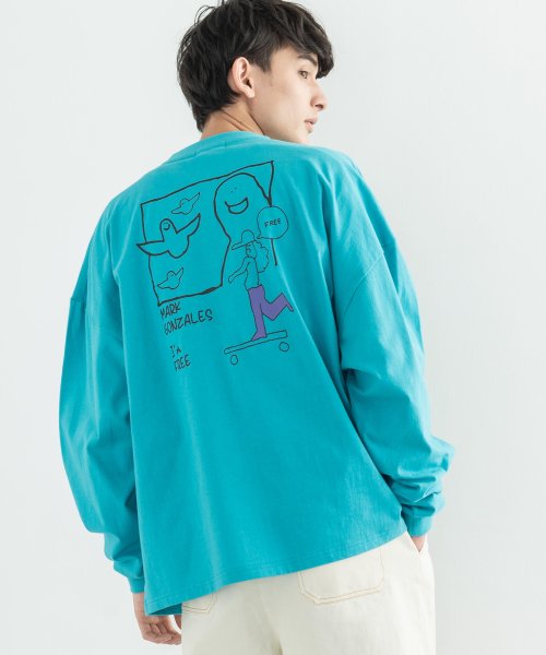 クーポン セール 50 Off Mark Gonzales マークゴンザレス ロングtシャツ 長袖 メンズ レディース ストリート カジュアル ビッグシルエット ドロップショルダー 別注 ロゴ ロッキーモンロー Rocky Monroe Magaseek