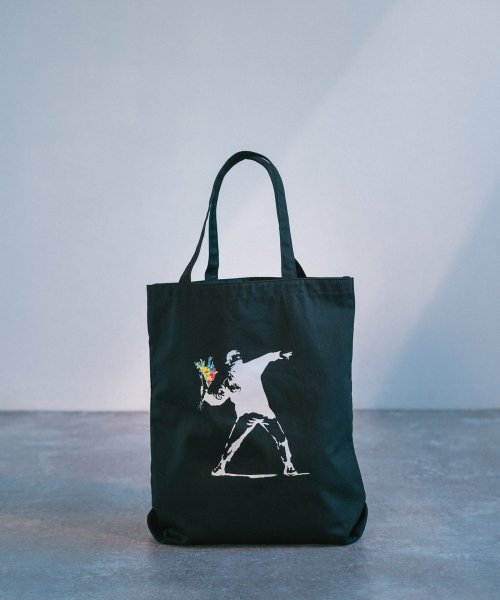 バンクシー Banksy トートバッグ メンズ レディース エコ ショッピング お買い物 肩掛け アウトドア スポーツ プリント 通学 旅行 お出かけ ア ロッキーモンロー Rocky Monroe Magaseek