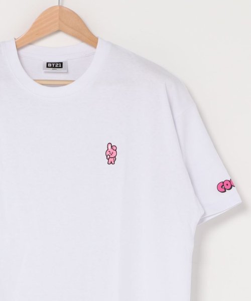 Salong Hameu Bt21 レディース ワンポイント刺繍tシャツ Salong Hameu Salong Hameu Magaseek
