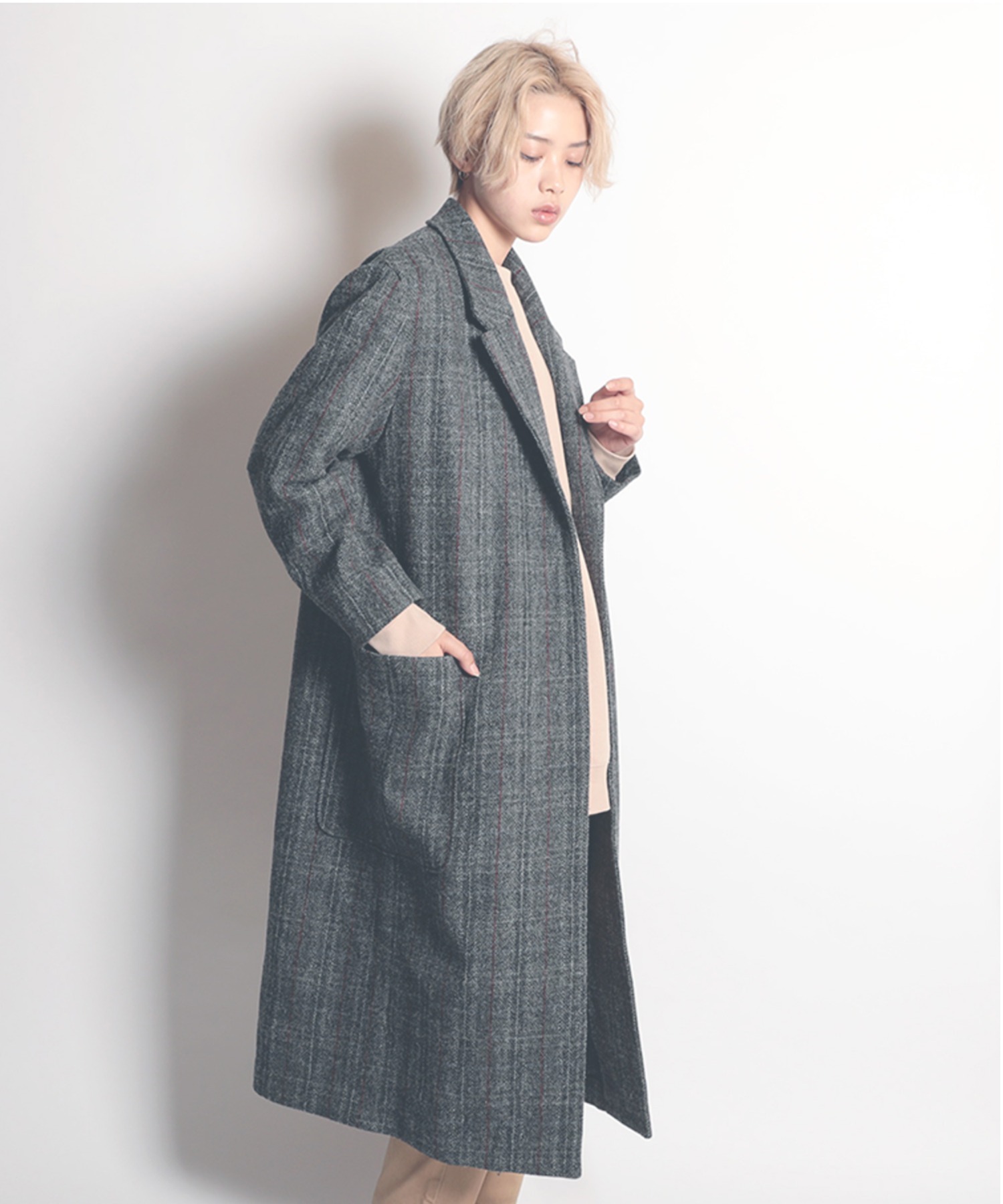 Harris Tweed Franklin & Marshall ウールコート Harris Tweed Franklin & Marshall ウールコート FRANKLIN & MARSHALL