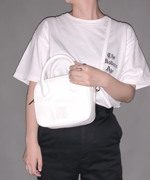 MAISON mou(メゾンムー)/【EDT/イーディーティー】ED_mini2waybostonbag_21SS/ミニボストンバッグ/ホワイト