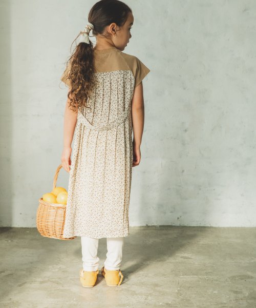 セール バック プリーツ ワンピース 半袖 花柄 小花柄 ペアマノン Pairmanon Magaseek