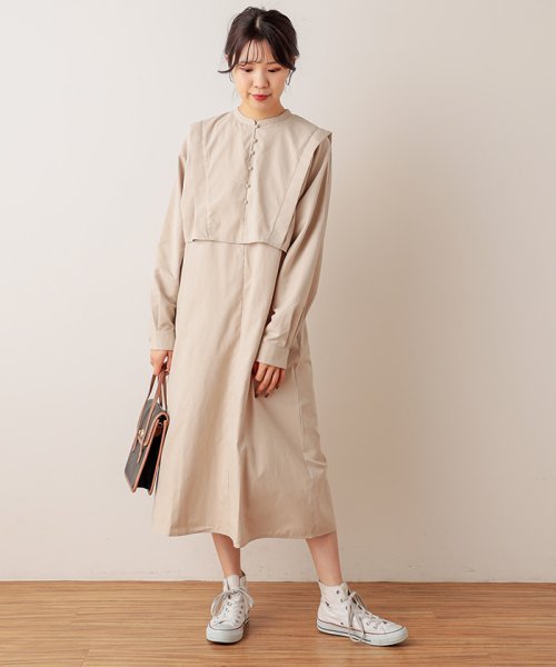 セール 綾ビーチ起毛くるみ釦ワンピース ナイスクラップ アウトレット Nice Claup Outlet Magaseek