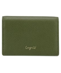 Ungrid(アングリッド)/アングリッド Ungrid カードケース 名刺入れ 定期入れ レディース COWHIDE CARD CASE ブラック ホワイト グレー ベージュ カーキ ブラ/カーキ