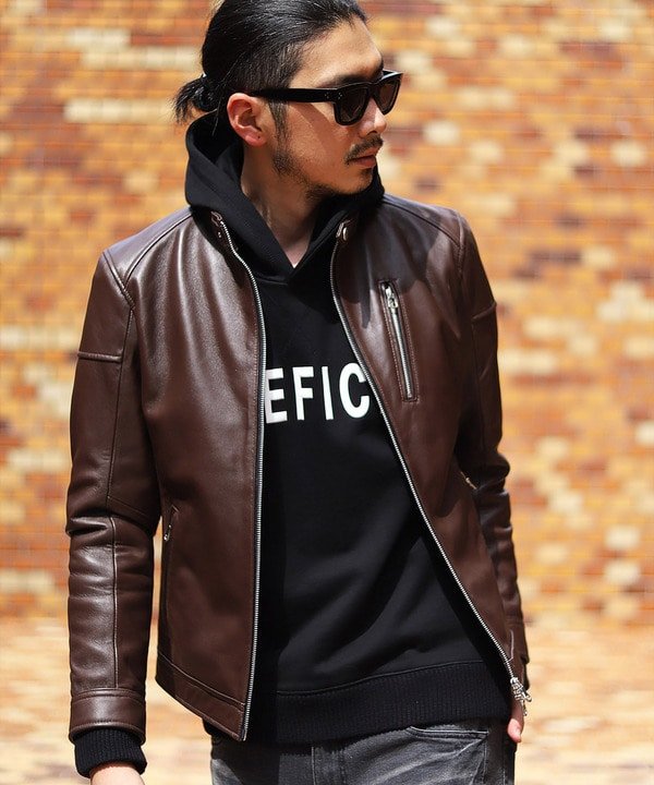 レザージャケット Restoration メンズ Mサイズ ブラウン 茶色 冬 ディズニープリンセスのベビーグッズも大集合