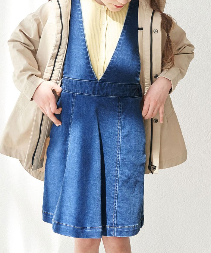 セール Kids リンクコーデ デニム調ジャンパースカート ロぺピクニックキッズ Rope Picnic Kids Magaseek