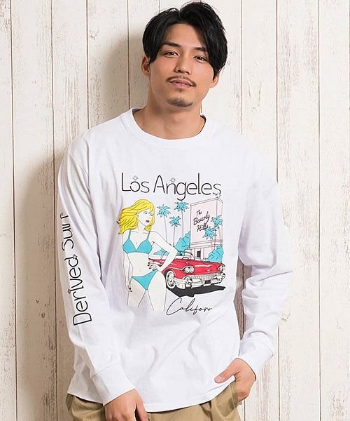 Cavaria ガールイラストプリントクルーネック長袖tシャツ キャバリア Cavaria Magaseek Cavaria ガールイラストプリントクルーネック長袖tシャツ キャバリア Cavaria Magaseek
