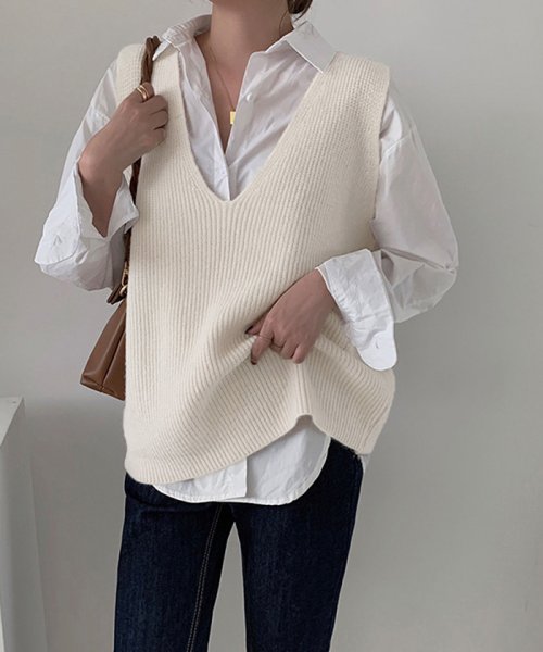Vネック ニットベスト レディース ミニミニストア Miniministore Magaseek Vネック ニットベスト レディース ミニミニストア Miniministore Magaseek