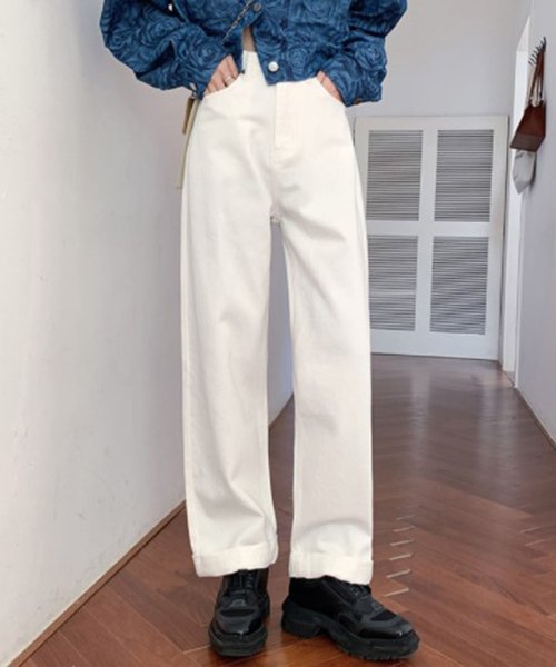 セール ガーリードール Girly Doll ハイウエストデニムパンツ 韓国ファッション Magaseek