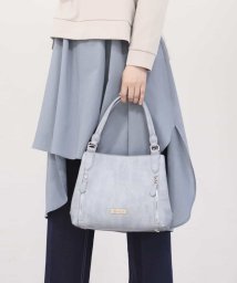 MK MICHEL KLEIN BAG(エムケーミッシェルクランバッグ)/【2WAY】フェイクレザースクエアバッグ/ライトブルー