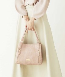 MK MICHEL KLEIN BAG(エムケーミッシェルクランバッグ)/【2WAY】フェイクレザースクエアバッグ/ピンク