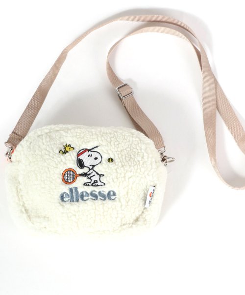 salong hameu(salong hameu)/【Salong hameu】ellesse × PEANUTS◆スヌーピー ボア ミニショルダーポーチ/オフホワイト