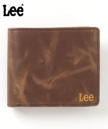 LAZAR(ラザル)/【Lazar】Lee/リー ロゴ刺繍レザー二つ折り財布/ダークブラウン