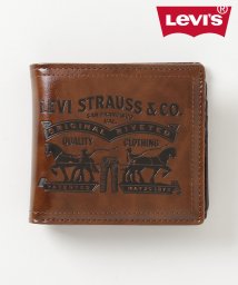 LAZAR(ラザル)/【Lazar】Levi's/リーバイス ツーホース ロゴ 二つ折り ウォレット/財布 メンズ サイフ 二つ折り/ブラウン