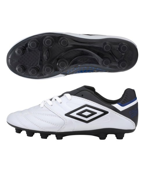 umbro(アンブロ)/アクセレイター　KTS JR WIDE HG ｜ジュニア用｜スパイク｜人工皮革：KTS｜ワイド幅広【アウトレット】/ホワイト系