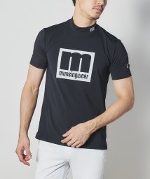 Munsingwear(マンシングウェア)/【ENVOY】 mロゴハイネック半袖シャツ【サンスクリーン】【アウトレット】/ブラック系