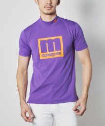 Munsingwear(マンシングウェア)/【ENVOY】 mロゴハイネック半袖シャツ【サンスクリーン】【アウトレット】/パープル系